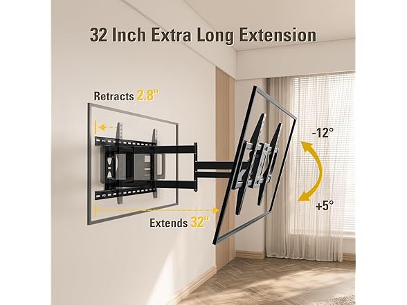 Mounting Dream Long Arm TV Wall Mount | 37-75"