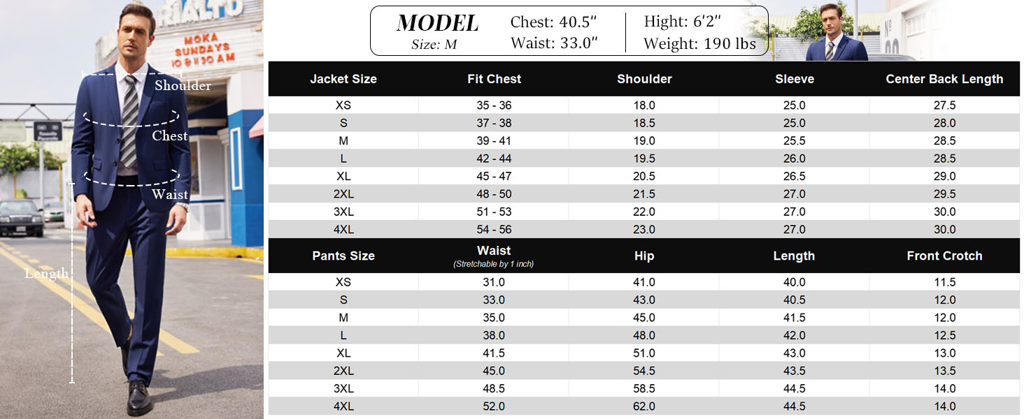 Men’s 2PC Classic Fit Dress Suit - Gallery 12