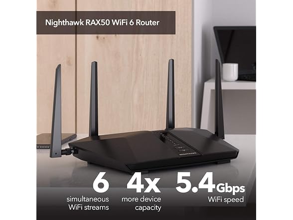 Netgear RAX50-100NAR NETGEAR AX5400 Nighthawk 6-Str