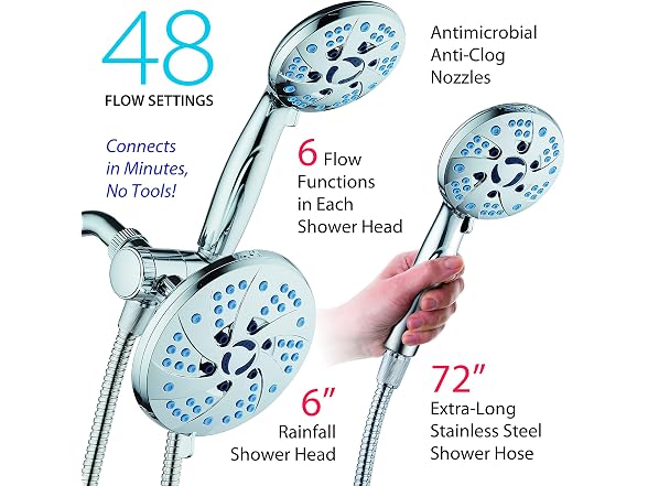 Hotel Spa 48-mode 3-way Shower Head