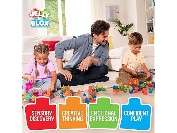 Jelly Blox Construction Site Set | Includes 75 Pieces