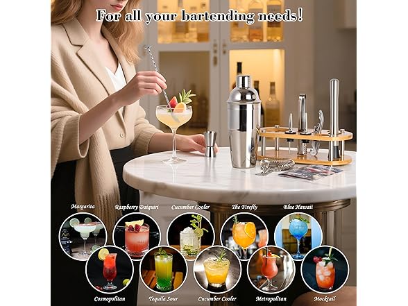 Wukuna Cocktail Shaker Set Bartender Kit