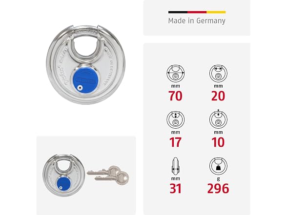 Abus 24IB/70mm Diskus Padlock