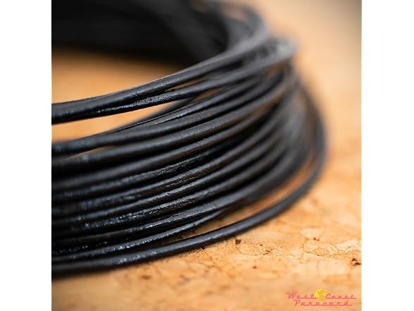 West Coast Paracord 1.5mm Genuine Round Leather Cord Strips