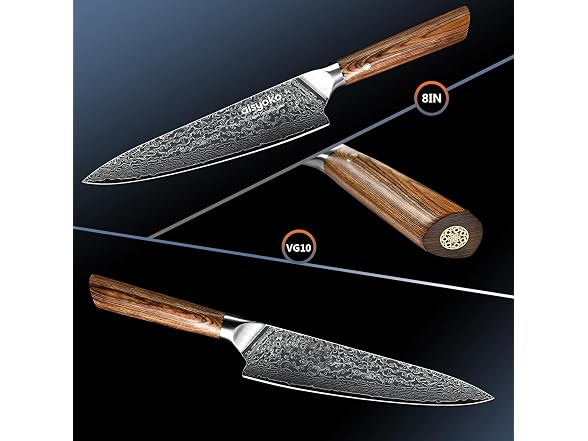 aisyoko Damascus VG-10 chef knife 8-inch