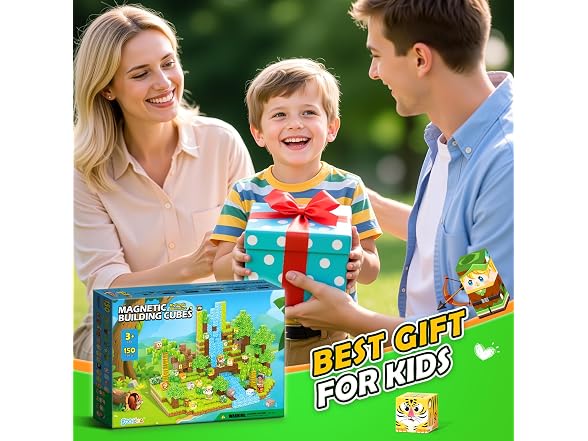 Gooidea 150-Piece Magnetic Blocks STEM