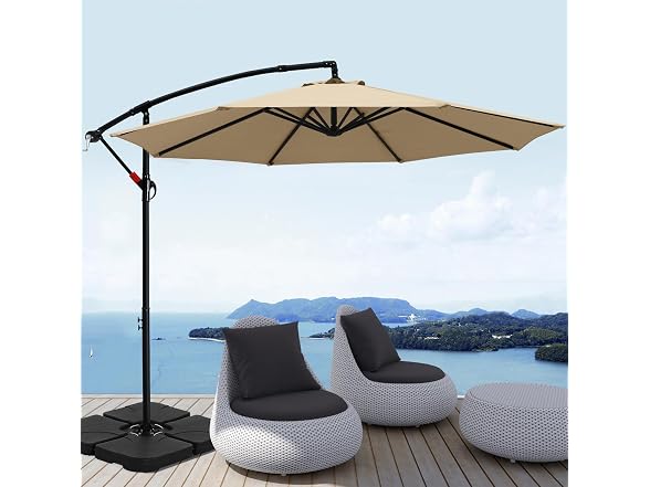 ABCCANOPY Cantilever Patio Umbrellas 10FT Khaki