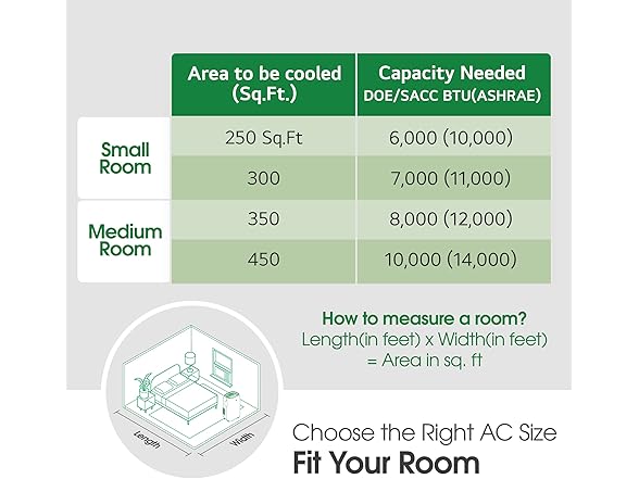 LG 8K BTU (DOE)/(12000 ASHRAE) Portable AC