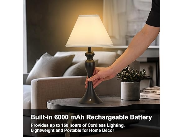 KARTOOSH Cordless Table Lamp