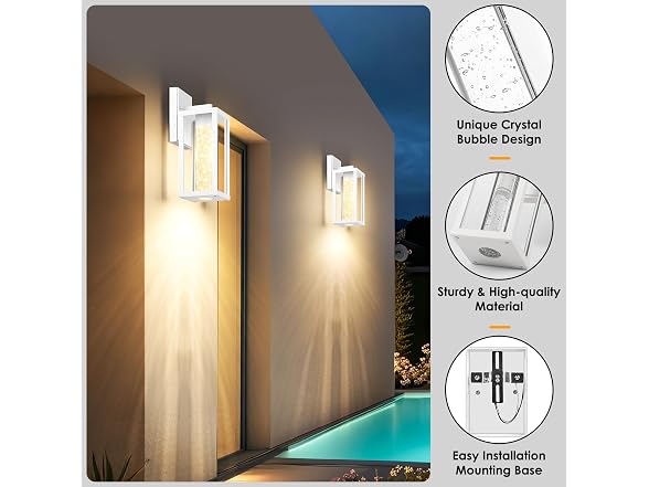 Brightever 2-Pack Outdoor Wall Light
