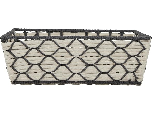 Simplify Large Shelf Woven Tote in White