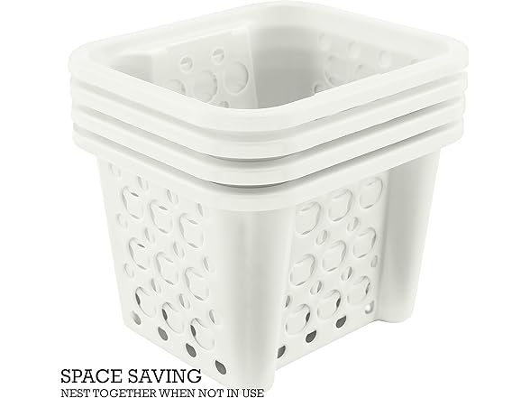 Mini Stackable White Container 4Pk