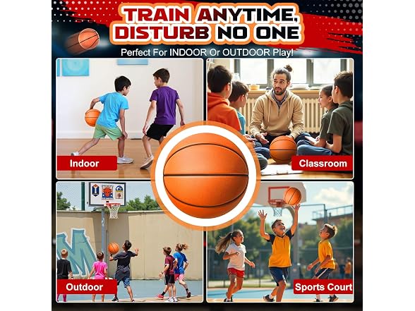 ALDWDY Size 7 Silent Airless Basketball