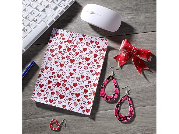 16 Pieces Valentine's Day Faux Leather