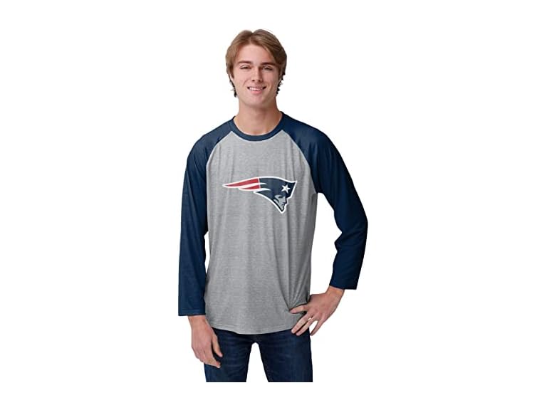 PATRIOTS Gray Big Logo Raglan (XL)