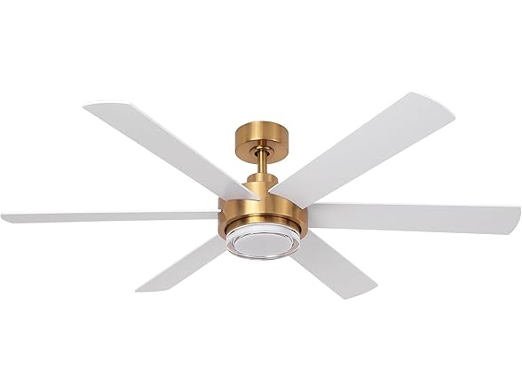 Parrot Uncle F6005GD 54" Gold Ceiling Fan w/ Light