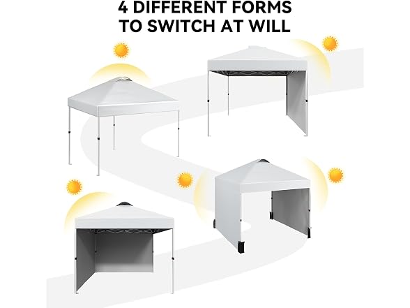 ChicCoutured 10x10 Pop-Up Canopy, 2 Sidewalls
