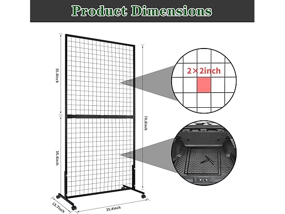 3'×6' Double-Layer Grid Panels
