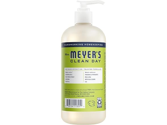 Mrs. MEYER'S CLEAN DAY Lemon Verbana Hand Soap 16 Fl Oz Pump Bottle