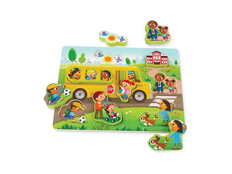 B. toys Peek & Explore School BusChunky Puzzle