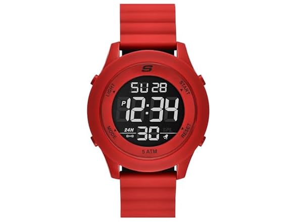 Skechers Men's Rosencrans Digital Red Watch