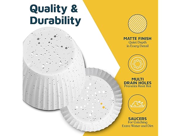 6" Plant Pots w/ Saucers 24pk