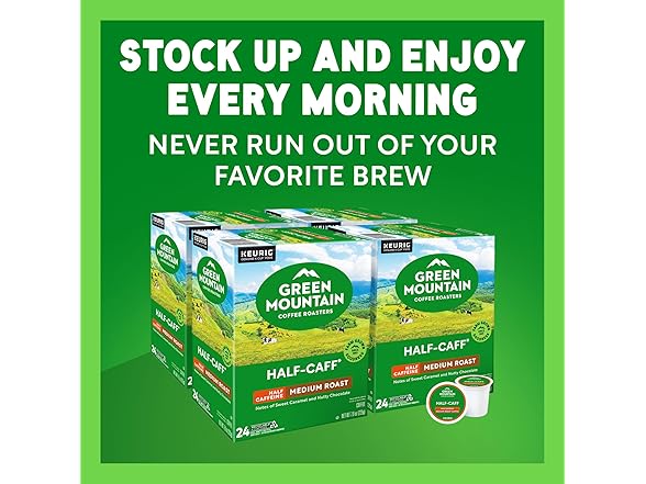 Green Mountain Coffee Roasters Half Caff Coffee, 96 Count