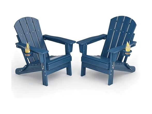 Takywep Folding Adirondack Chairs Set of 2