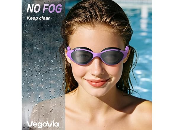 VegoVia Purple/Black Adult Swim Goggles