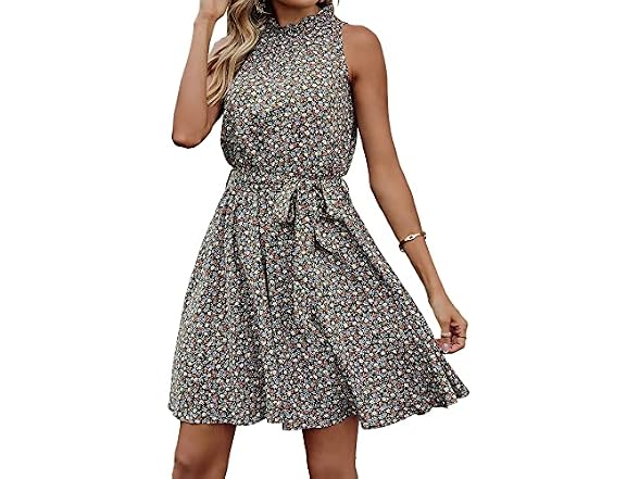 Btfbm Women (M) Summer Halter Neck Sundress