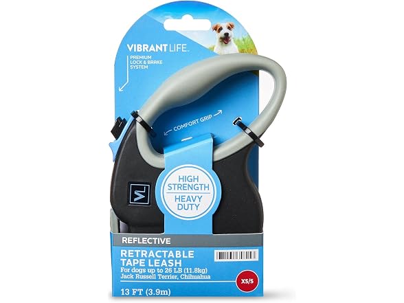 Vibrant Life Retractable Tape Leash