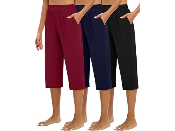 Women’s Capri Sweatpants 3 Pack