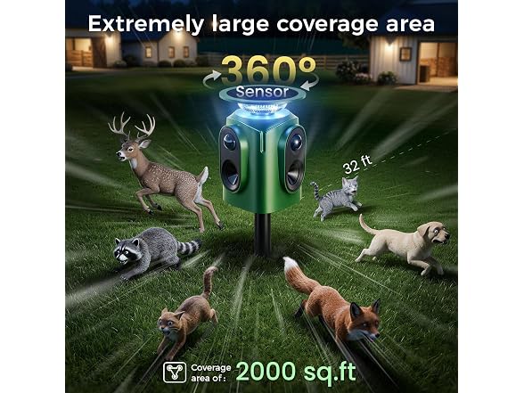 soxayu Solar Ultrasonic Animal Repellent