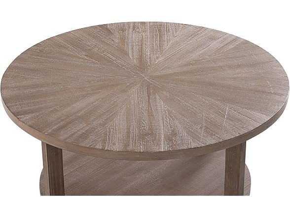 COZAYH Round Wood Coffee Table