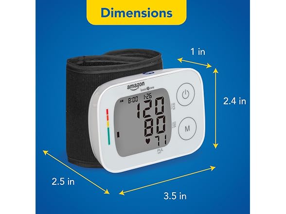 Amazon Basic Care Wrist Blood Pressure Monitor -