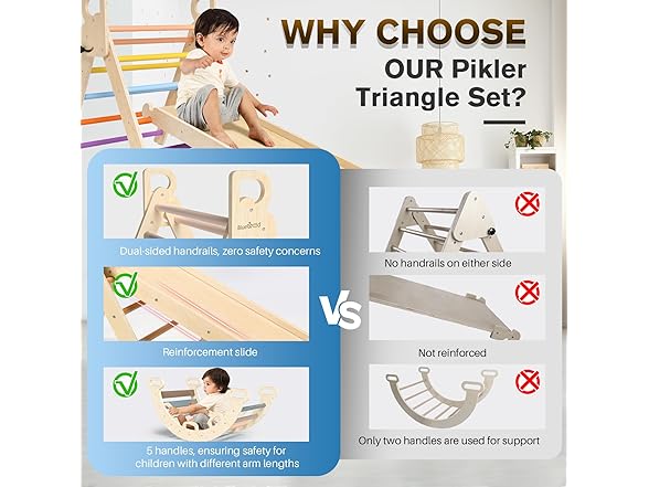 BlueWood Pikler Triangle Climbing Set