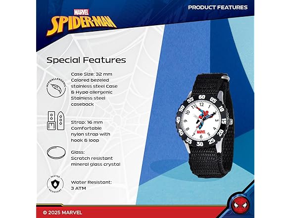 Marvel Spider-Man Kids' Strap Watch