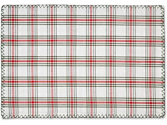 DII Jolly Christmas Tree Reversible Placemat Set
