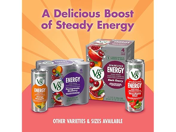6pk V8 +Energy Passionfruit Orange Guava Juice