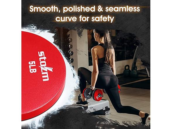 STOZM Premium Solid Steel 1-inch Weight Plate Set