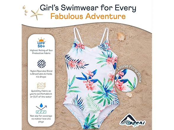 Kanu Surf Girls Daisy Beach Sport One Swimsuit