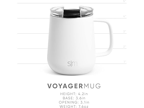Simple Modern Travel Coffee Mug  12oz | Winter White