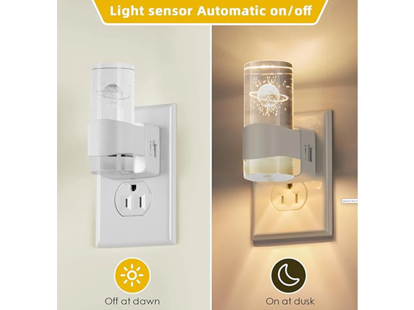 Hakol 2 Pack Night Light – 3D Etched Starry Night