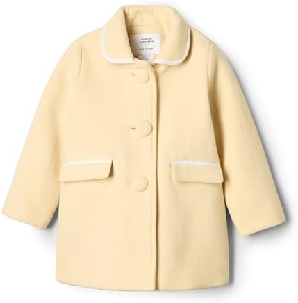 Amazon Essentials x Sofia Grainge Baby Girls' Wool Blend Dress Coat, Beige, 12 Months