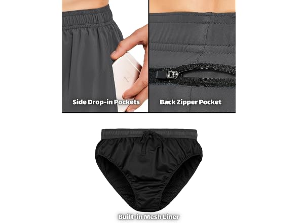 Demozu Men (M) 5" Running Tennis Shorts