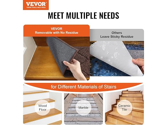 VEVOR Stair Treads, Stairs Carpet Non