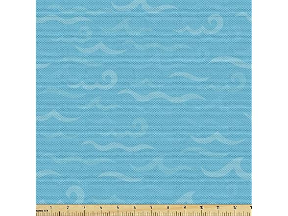 Ambesonne Nautical Blue Fabric by The Yard