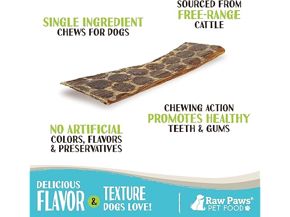 Beef Esophagus Strips for Dogs, 6-inch (20-Count)