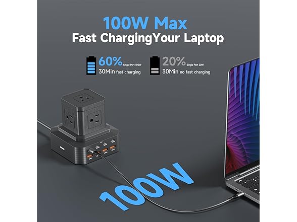 ThunderGo 100W USB C Charging Station
