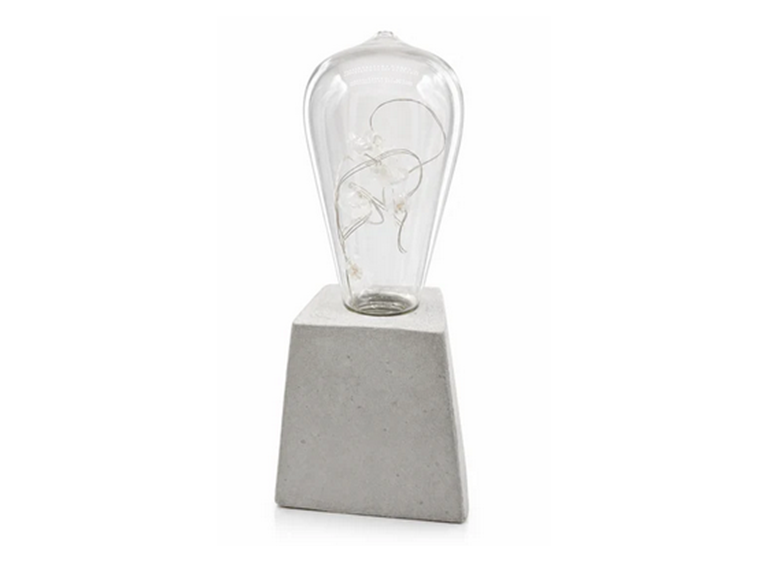 Mushroom Novelty LED Lamp with Artisan Stone Base